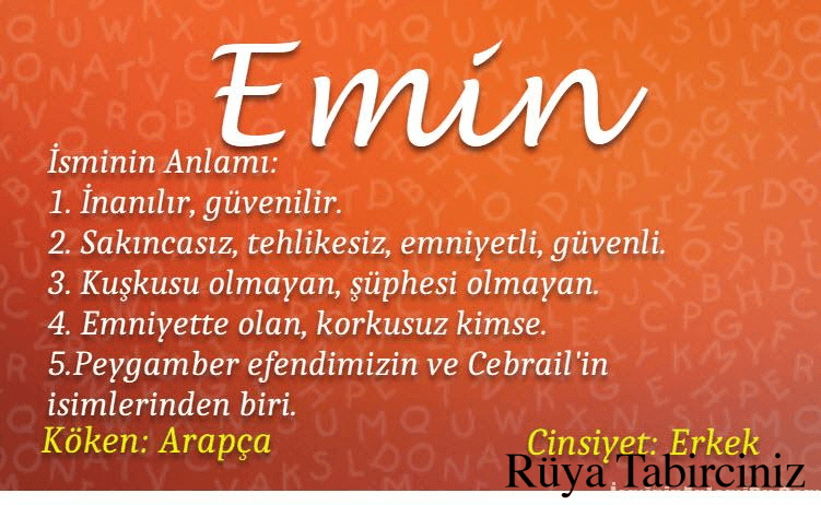 Ahmet Emin isminin anlamı