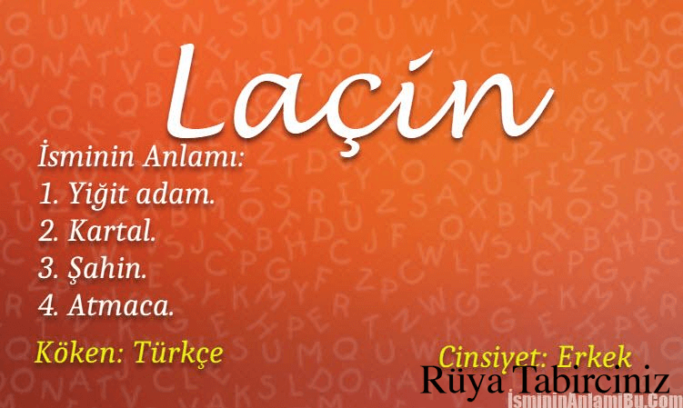 Laçin isminin anlamı