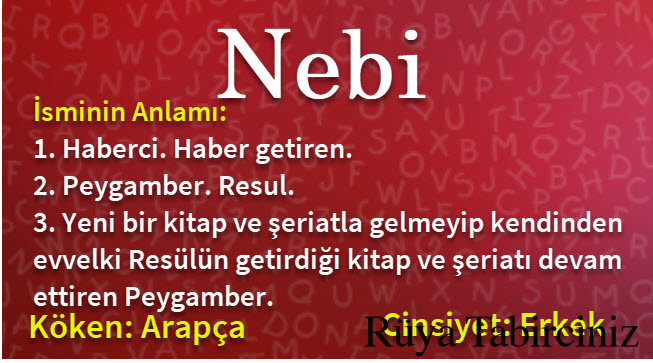 Nebi isminin anlamı