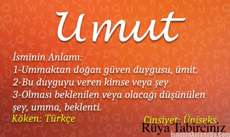 Umutcan isminin anlamı