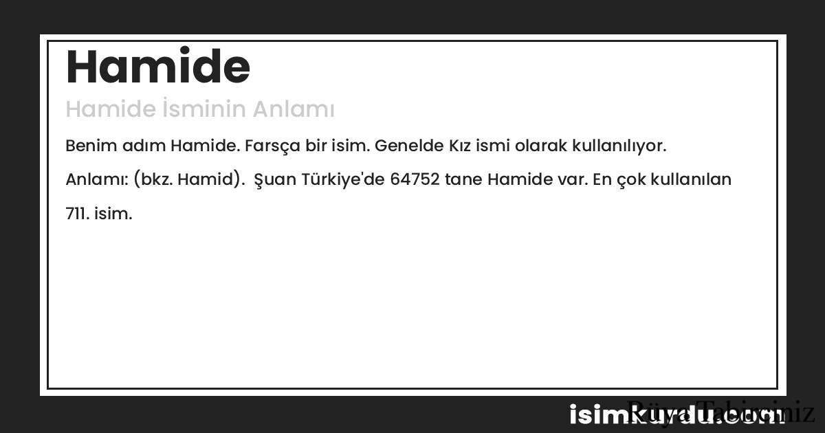 Vasfiye isminin anlamı