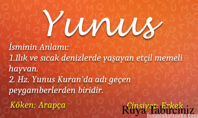 Yunus emre isminin anlamı